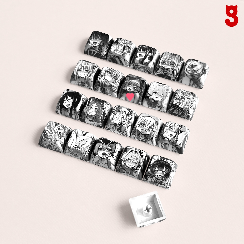 (พร้อมส่งจากไทย) คีย์แคป คีย์แคปการ์ตูน อนิเมะ คีย์แคปเสริม Anime mini set PBT XDA profile