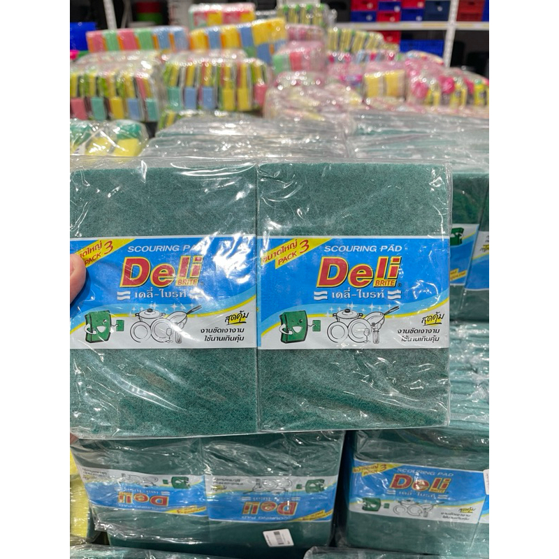 สก๊อตไบรท์ Deli เดลี่-ไบรท์ ล้างจาน ฟองน้ำ ฝอยขัดหม้อ
