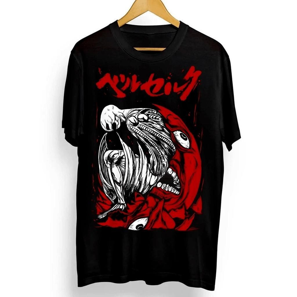 ผ้าฝ้าย 100% เสื้อยืด ลาย guts & griffith berserk สําหรับผู้ชายS-3XL