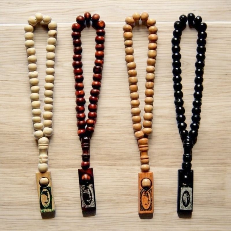 ลูกประคำ(ตัสแบห์) ทำจากไม้กูกุน 33 เม็ด มี 4 สีให้เลือก