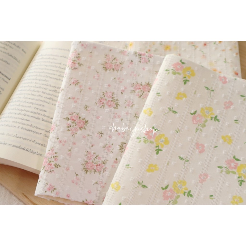 ปกผ้าใส่หนังสือ ลายดอกไม้ ขนาดa5/b6/การ์ตูน/a6 พร้อมส่ง