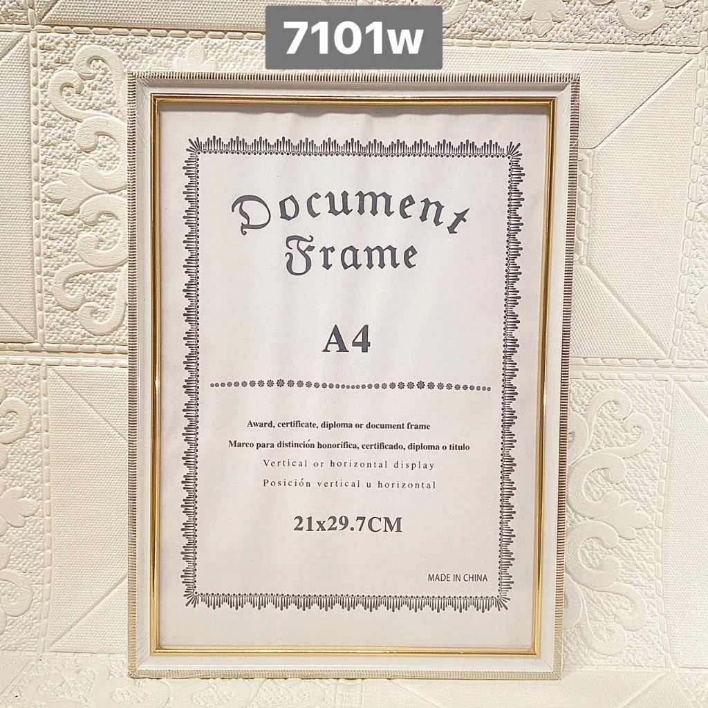 กรอบรูปA4(อะคริลิค)  กรอบเกียรติบัตร-กรอบรูปสีทอง-กรอบรูปสีขาว-สีดำ-กรอบรูปสีไม้-กรอบรูปหลายสี กรอบรูปตกแต่งบ้านคุณภาพดี thumbnail 7