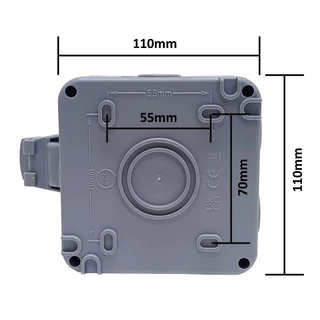 SUNTECH รุ่น MPG6ST กล่อง PVC ปลั๊กสนาม แบบมีฝาปิด กันน้ำ กันฝุ่น IP66 ปลั๊กกราวด์คู่ สำหรับ ประกอบเป็น ปลั๊กพ่วง
