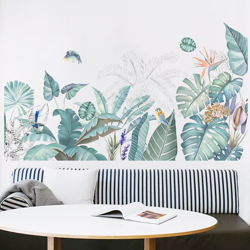 สติ๊กเกอร์ติดผนัง ลายต้นไม้ ดอกไม้ ของตกแต่งบ้าน ห้องเด็ก ติดเองได้ง่าย สติกเกอร์ วอลเปเปอร์ FX-C87