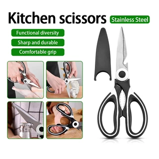 กรรไกรตัดอาหาร กรรไกรอเนกประสงค์ กรรไกรทำครัว Kitchen saissors สารพัดประโยชน์ ผลิตจากสแตนเลสคุณภาพสูงทนทานและกันสนิม