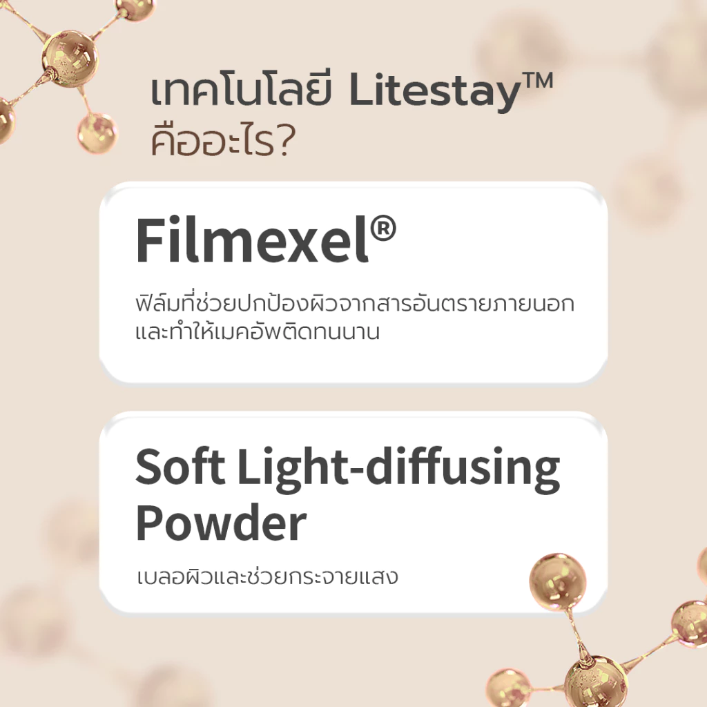 YOU NoutriWear+Flawless Cushion Foundation SPF 40 PA+++ คุชชั่นเบลอผิวเรียบเนียน ปกปิดขั้นสุด คุมมัน ติดทน 24 ชม. thumbnail 8