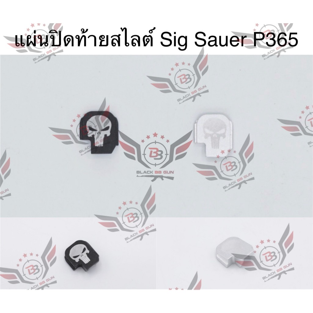 แผ่นปิดท้ายสไลต์ สีดำ สีเงิน รหัส P365