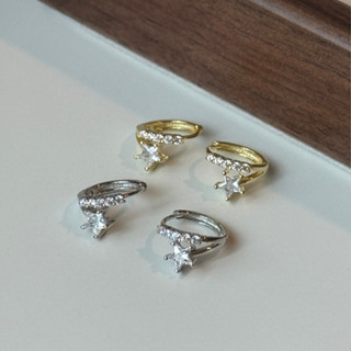 Suwann.na [ราคาต่อคู่] ต่างหู ต่างหูเงินแท้ ต่างหูห่วง ห่วงด…