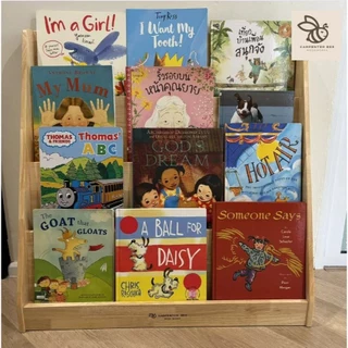 (Heaviest!) Montessori ชั้นวางหนังสือเด็ก ไม้จริงทั้งชิ้น 4 Tier / Kids Bookshelf Solid Thailand Rubber Wood 4 Tier