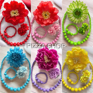 [จัดส่งทันที]เซ็ตทองกวาวดอกโบตั๋นสร้อยคครบเชตชุด4ชิ้น กิ้บ*ต…