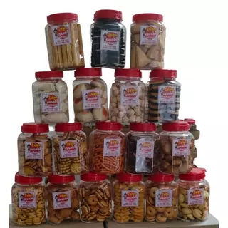 [ 300-400 กรัม ] ขนมกระปุกเล็ก ฝาแดง หลายรสชาติ อร่อย พกพาสะดวก
