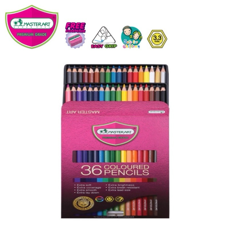Master Art ดินสอสี สีไม้ 12 รูปที่ 4