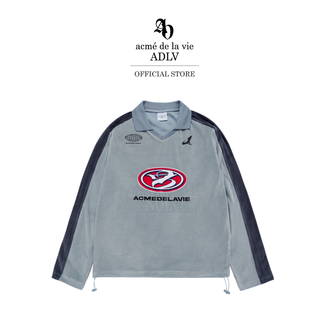 ADLV [acme de la vie] เสื้อแขนยาว รุ่น Symbol Needlework Velour Long Sleeve Dark Mint (50012SNWLSU_U