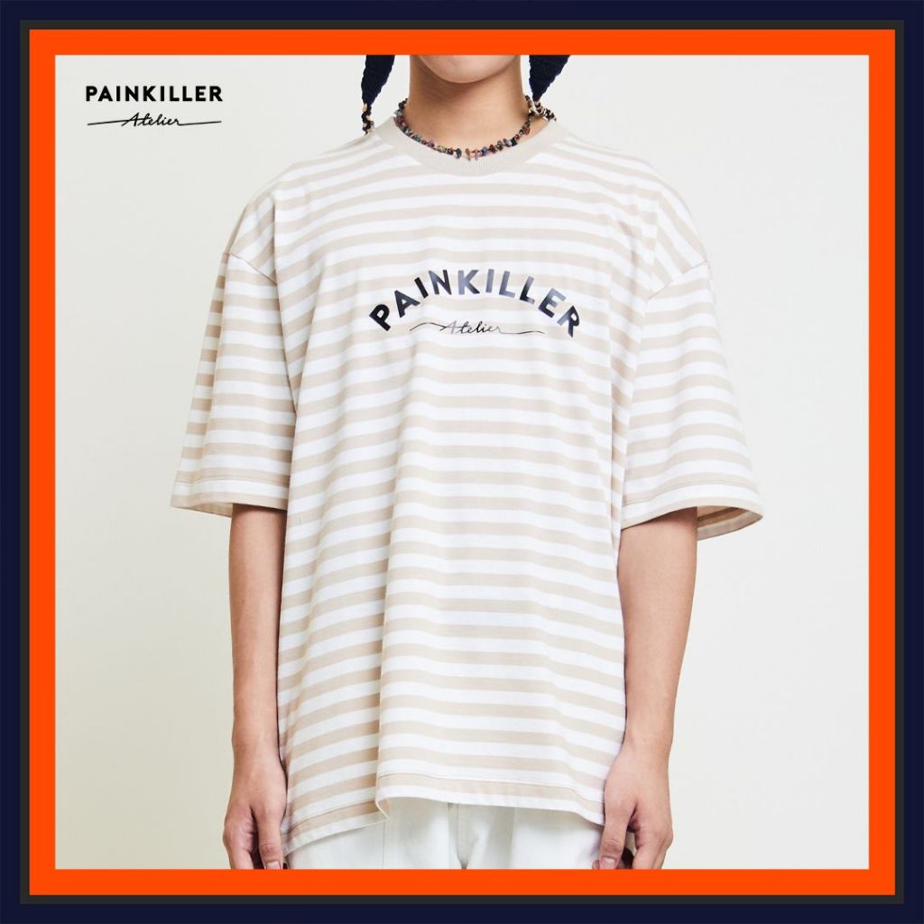 PAINKILLER เพนคิลเลอร์ เสื้อยืด เสื้อแขนสั้น เสื้อผ้าผู้ชาย / CREMA TEE / SS TEE / PF24