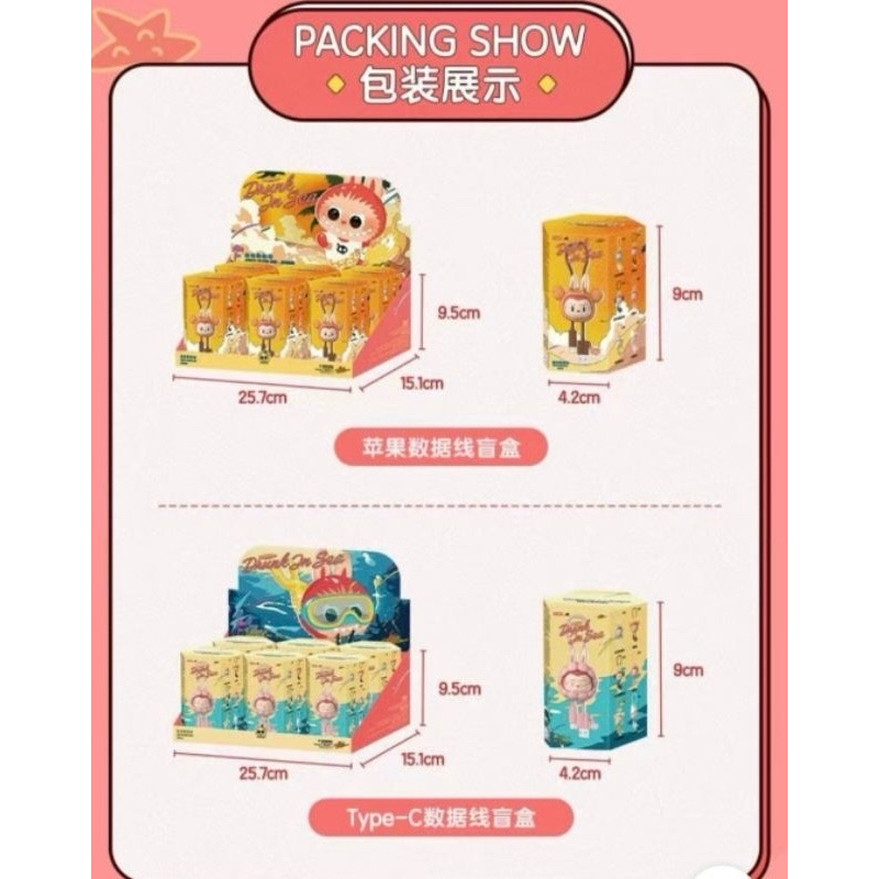 Popmart POPMART THE MONSTERS Drunk Love in THE Sea สายชาร์จ