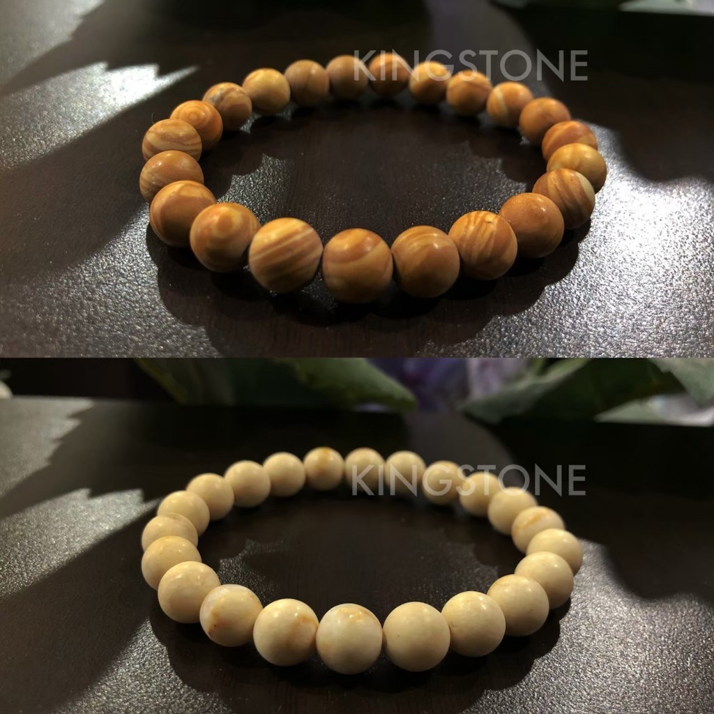 PETRIFIED WOOD ไม้กลายเป็นหิน ช่วยเสริมสร้างพลังกายและพลังใจให้กับผู้ครอบครอง ขนาด 8 มม.