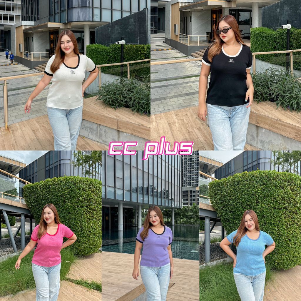 2ชิ้นลด50% (7267-2) เสื้อครอปคอกลมแขนสั้น detail