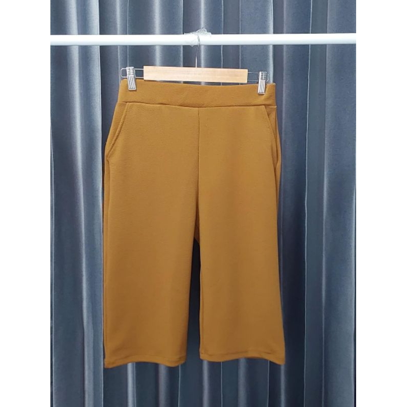 กางเกง 5 ส่วน ผ้าวูลเวฟ ผ้ายืด ใส่สบาย คนอวบใส่ได้ เอว 28- 36 นิ้ว เอว 34- 42 นิ้ว