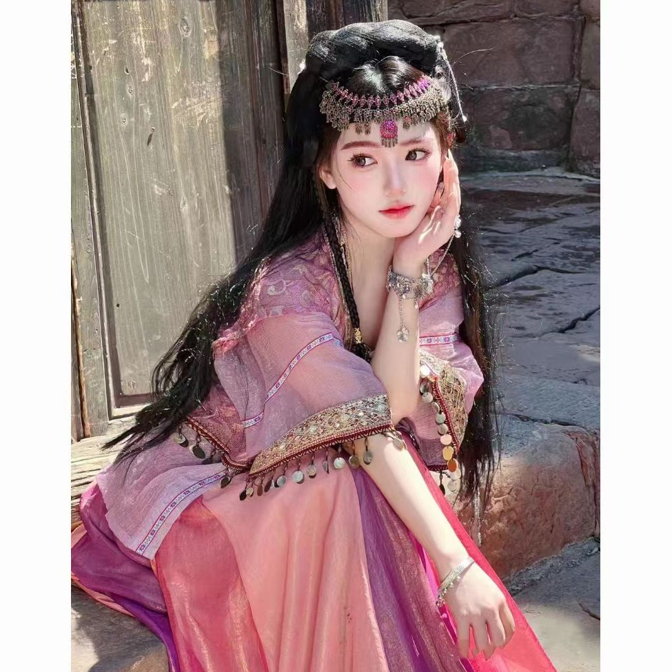 Dunhuang style Hanfu women Hani exotic style Western desert princess costume