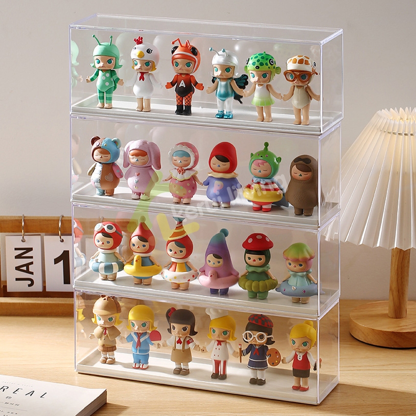 EQUAL กล่องอะคริลิค แบบใส กล่องใส่โมเดล ชั้นวาง art toy ป๊อปมาร์ท ฟิกเกอร์ อะคริลิค กันฝุ่น วางซ้อนกันได้ ราคา ถูกที่สุด ดีลบีเคเค แกลเลอรีภาพที่ 9