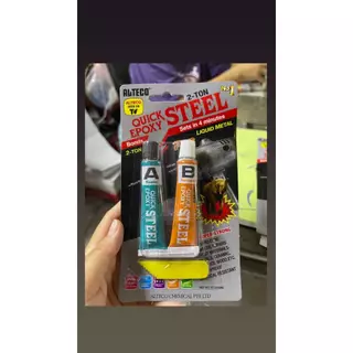 [ของแท้ ‼️] ALTECO กาวปะเหล็กแห้งเร็ว สารพัดประโยชน์ หลอดคู่ 2 ตัน ALTECO สูตรแห้งเร็ว4นาที ใช้งานซ่อมที่ต้องการความเร็ว