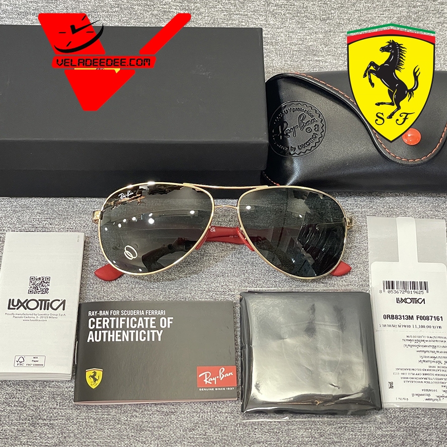 แว่นตากันแดด ยี่ห้อ RayBan FERRARI COLLECTION รุ่น RB8313M F0087161 (ทอง) RB8313M F0017161 (Gunmetal