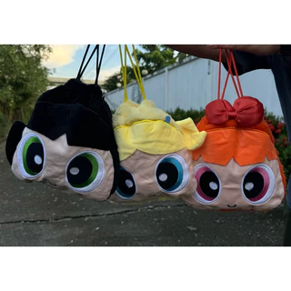 🎒กระเป๋าหูรูดลายการ์ตูน‼️ขนปุย‼️ “ไซท์กลาง-ใหญ่” ภูติฝุ่น/มายเมโลดี้/ชินามอนโรล ผ้านุ่ม คุณภาพเยี่ยม👍🏻