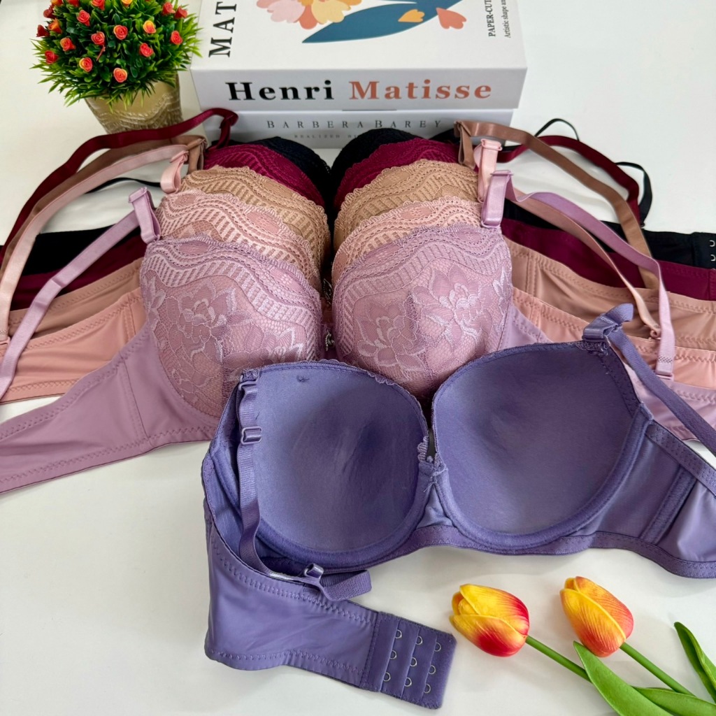 เสื้อในคัพ B ฟองบาง ลายลูกไม้ Clothing ฟองน้ำ Women Lady ผู้หญิง ไซส์ 34-40 รุ่น B Cup สำหรับผู้หญิง