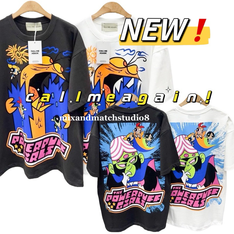 พร้อมส่ง call me again เสื้อยืดโอเวอร์ไซส์ ผ้าคอตตอน นำเข้าเกาหลี ทรงสวยๆ สกรีนแน่นๆ ใส่ได้ทั้งผู้ชายและผู้หญิง