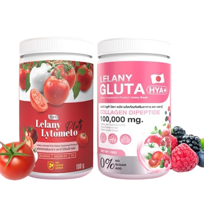 (1กระปุก) เลลานี กลูต้าไฮยาถังแม่แพท /มะเขือเทศ Lelany Gluta Hya Plus