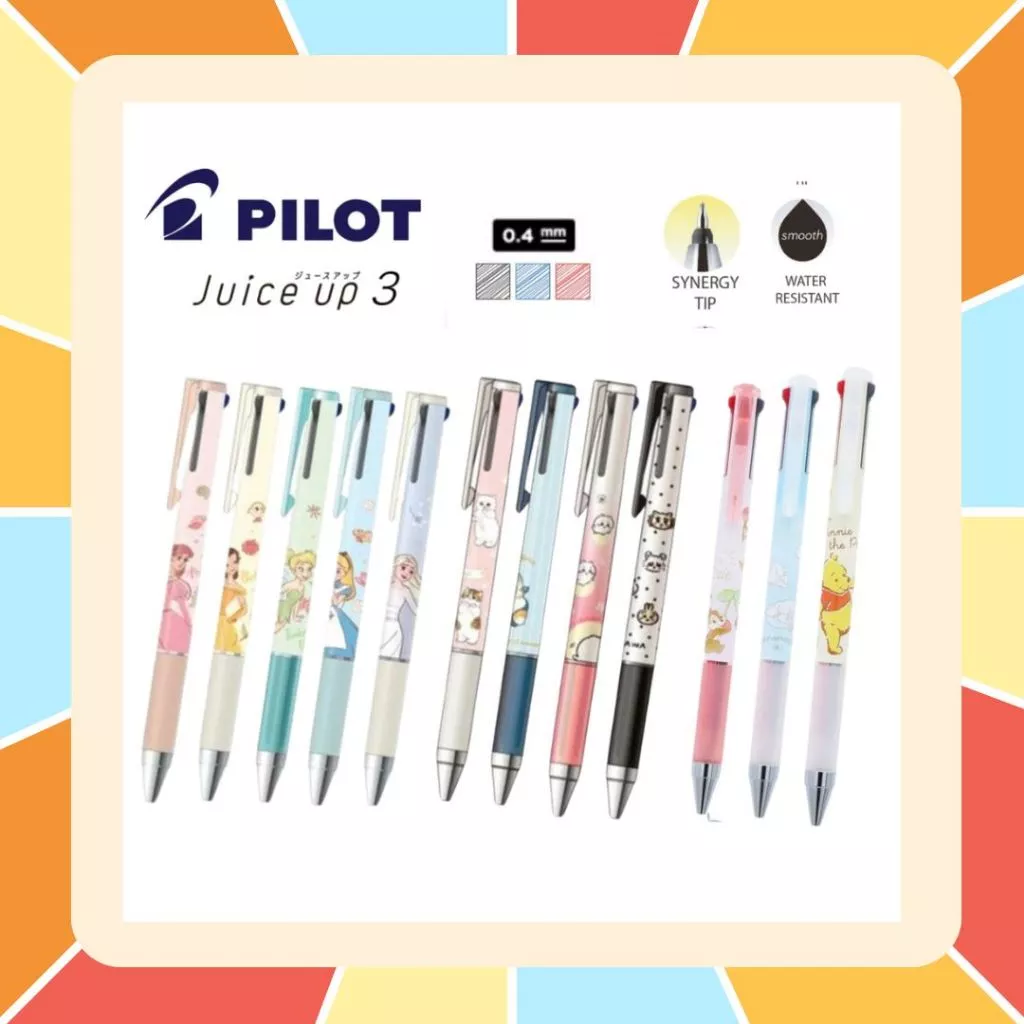 PILOT ปากกาเจล 3in1 PILOT Juice Up 0.4 mm. 3 สีในแท่งเดียว หมึกสีดำ แดง น้ำเงิน Limited Edition Sanrio Disney Chikawa