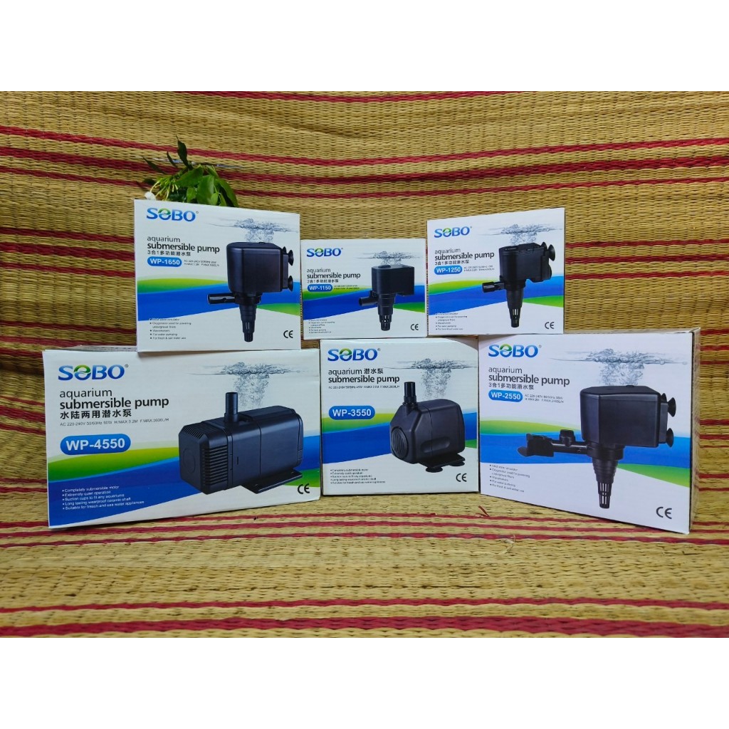 ปั๊มตู้ปลา น้ำพุ น้ำตก พญานาค SOBO  WP1150 / WP1250 / WP1650 / WP2550 / WP3550 / WP4550 ปั๊มน้ำคุณภาพราคาถูก
