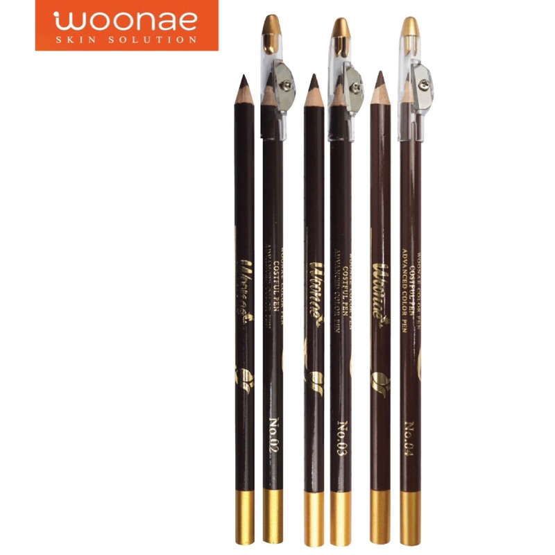 Woonae Eyebrow Pencil วูเน่ อายโบรว์ เพนซิล ดินสอเขียนคิ้ว พร้อมกบเหลาในตัว