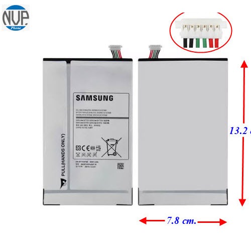 แบตเตอรี่ Samsung Tab(8.4),T700,T705,T707(EB-BT705FBE) Or. 7.8x13.2 cm.4900 mAh.