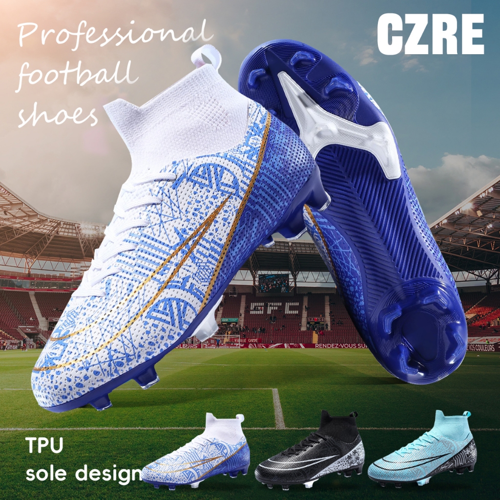 รุ่นFG Football Shoes รองเท้าฟุตบอล ใหม่ รองเท้าสตั๊ด รองเท้าฟุตบอลที่ราคาถูก สําหรับผู้ชาย ผู้หญิง ระบายอากาศดี[35-45]
