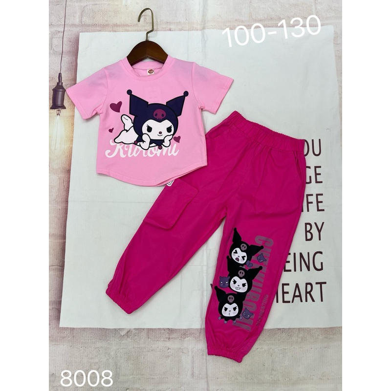 ชุดเสืัอmy melody cinnamoroll + กางเกงขายาวยางยืดเด็ก3-7ขวบพร้อมส่ง