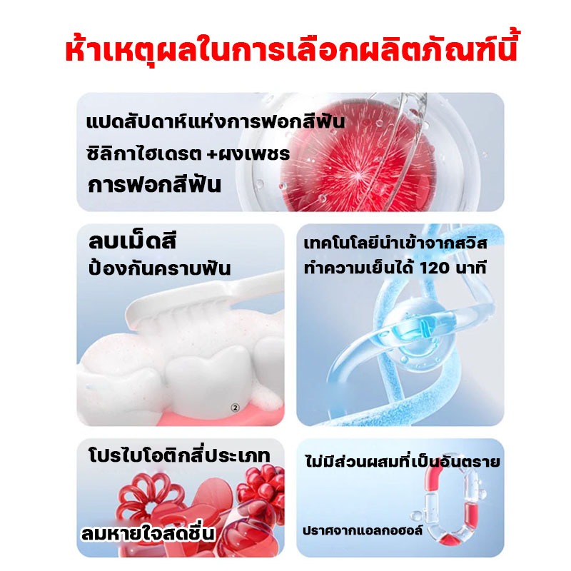 SP-14 ยาสีฟันไวท์เทนนิ่ง ยาสีฟันเบกกิ้งโซดา ขจัดคราบหินปูนสีเหลือง เพิ่มความแข็งแรงฟัน ซ่อมแซมฟัน ยาสีฟันฟันขาว - รูปที่ 3