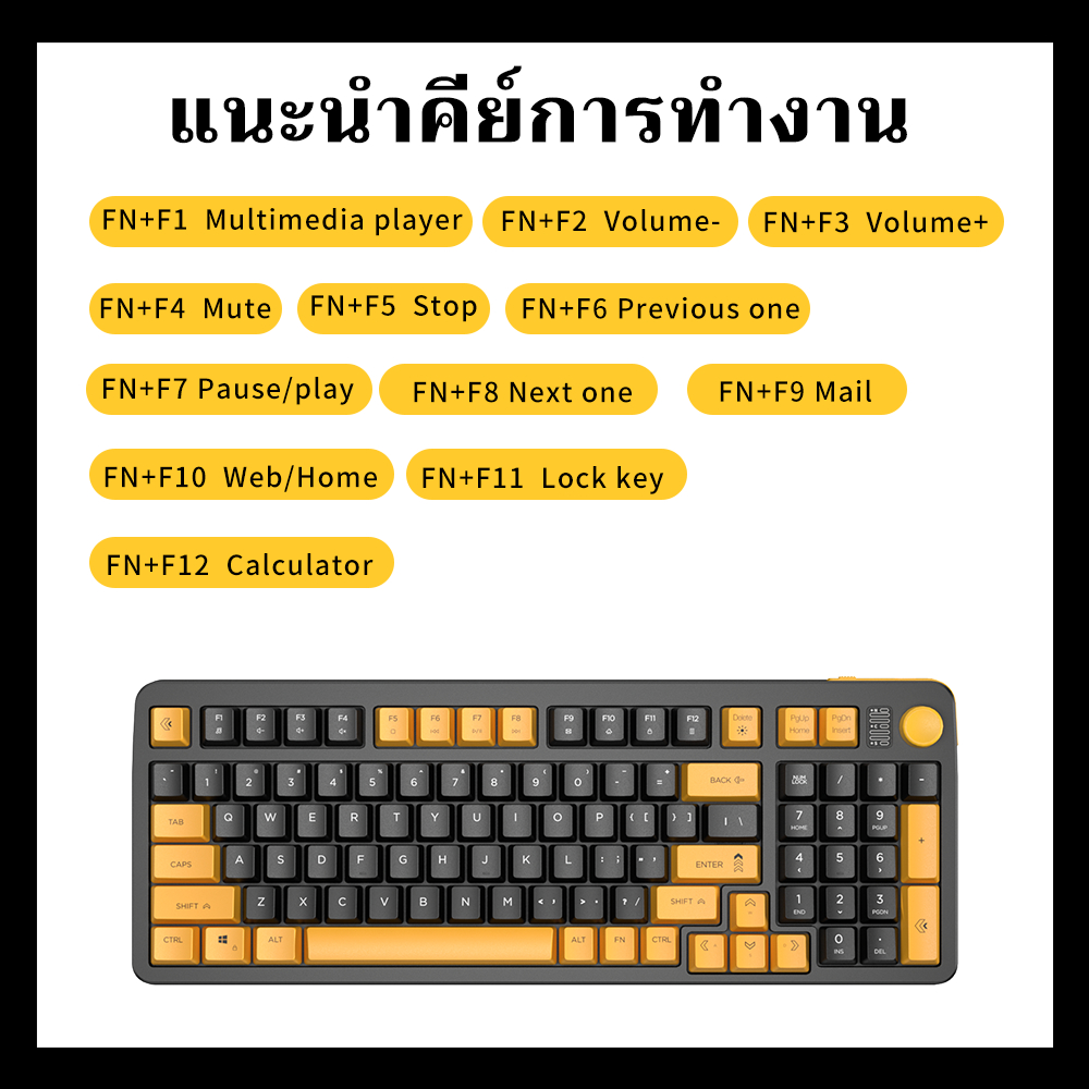ZIFRIEND คีย์บอร์ดเกมมิ่ง BM98 เมมเบรนคีย์บอร์ด