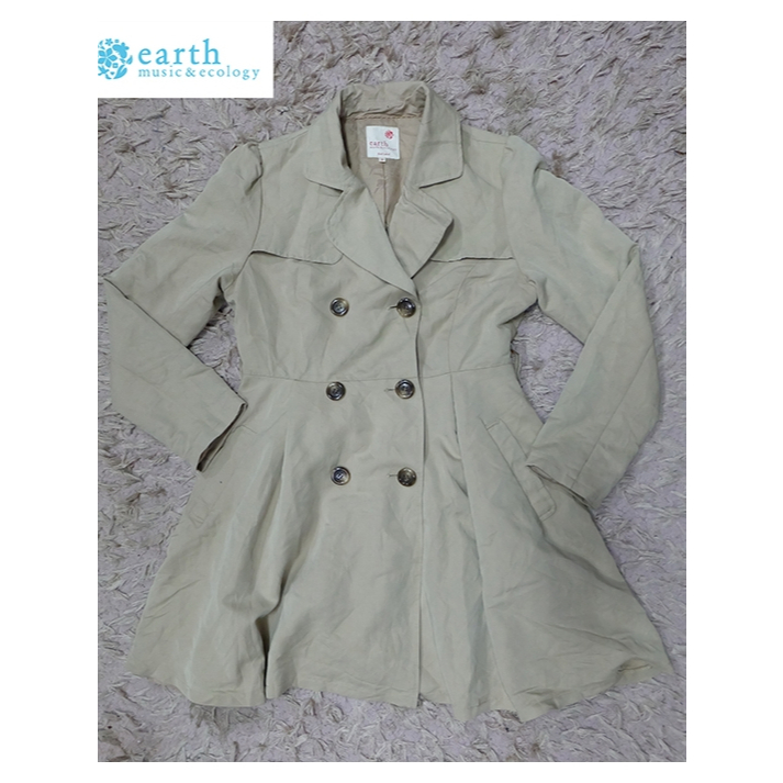 เสื้อโค้ท เสื้อกันหนาวแฟชั่น overcoat แบรนด์ Earth Music & Ecology มือ 2 ของญี่ปุ่น ไซส์ M