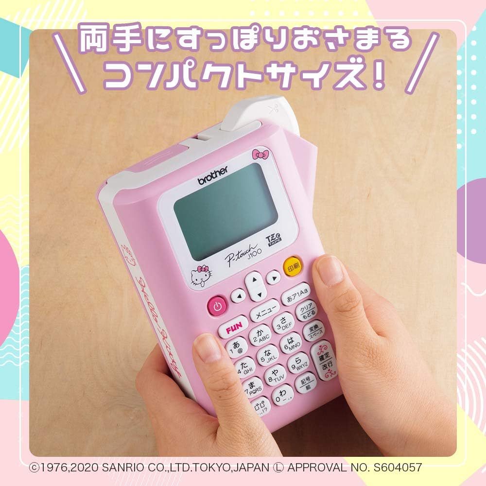 【Direct From Japan】 Brother Industries Label Writer P-touch PT-J100KTP Hello Kitty Pink  เฮลโล  คิตตี้เครื่องพิมพ์ฉลาก (3.5mm~12mm width/TZe tape) - รูปที่ 2