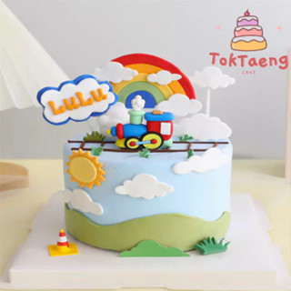 รถไฟแต่งเค้กวันเกิด หัวรถไฟ  หัวรถไฟไอน้ำพลาสติกอ่อนแต่งเค้ก…