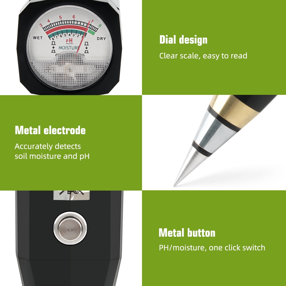 RCYAGO ความแม่นยำสูงดินทดสอบความชื้น 2 ใน 1 pH Meter สวนผลไม้เนอสเซอรี่ดอกไม้ดินทดสอบ - รูปที่ 4