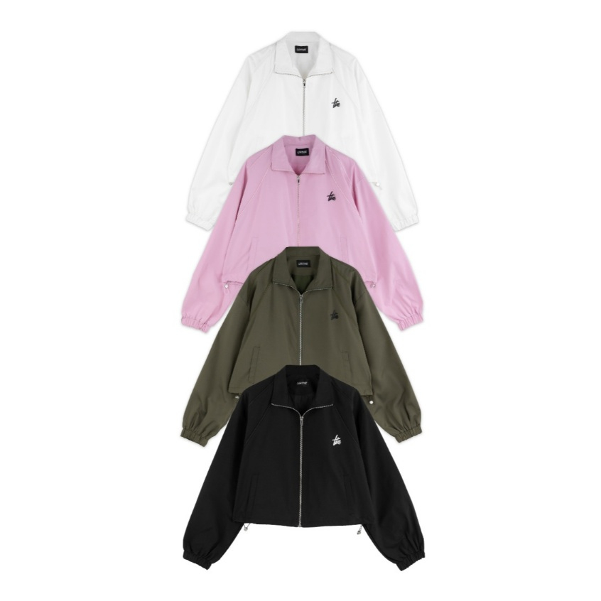 URTHE – เสื้อแจ็คเก็ตครอป ผ้าร่ม สกรีน 3D โลโก้ รุ่น ZIPUP WIND