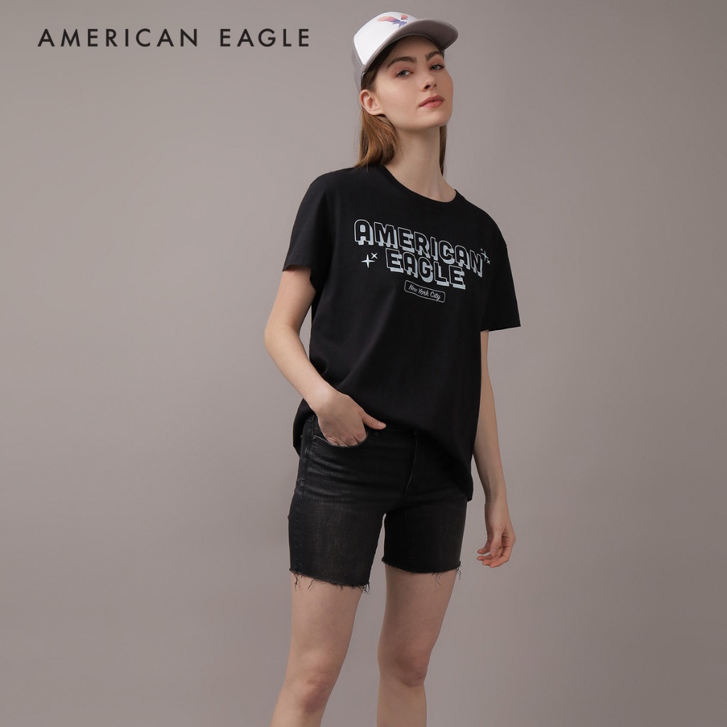 American Eagle Short-Sleeve Graphic Tee เสื้อยืด ผู้หญิง กราฟฟิค แขนสั้น (NWTS 037-9514-001)