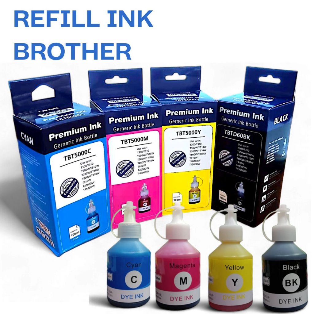 ✨ หมึกเติม Brother D60BK/5000/6000BK 💎เกรดพรีเมี่ยม for T310/T510W / หมึกพิมพ์ เครื่องปริ้น สีสันสดใส สมจริง