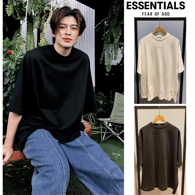 New เสื้อยืด Fear Of God Essentials(เอสเซนเชียล) แท้100% Tee เสื้อยืดแขนสั้น FW23 T-Shirt