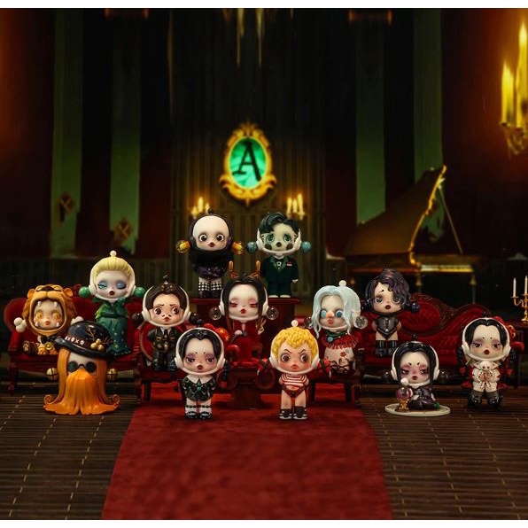 พร้อมส่ง กล่องสุ่ม skullpanda Adams family series blind box