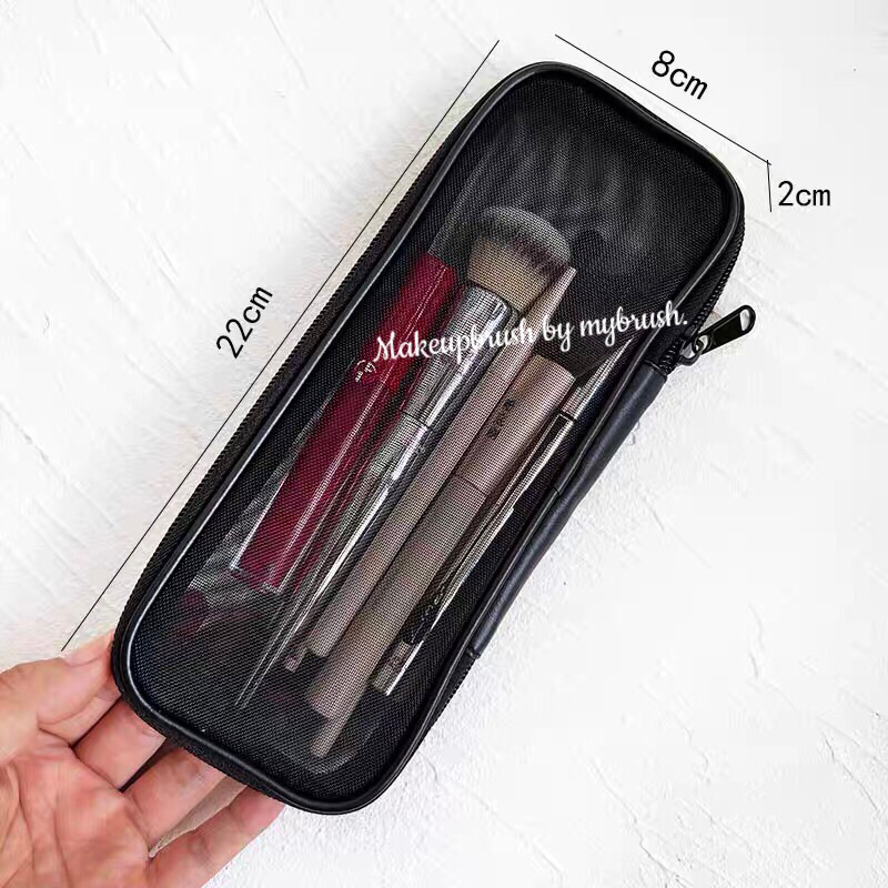 ร้านไทยแท้ Makeupbrush กระเป๋าตาข่าย ใส่แปรงแต่งหน้า กระเป๋าซิป เครื่องสำอาง ช่างแต่งหน้า จัดระเบียบ