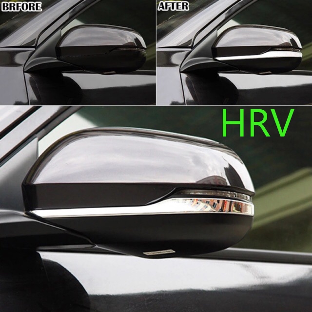 คิ้วกระจกมองข้าง HRV 2014-2021 โครเมี่ยมเงา ซ้าย+ขวา ติดด้วยกาว 2 หน้า พร้อมส่งวันนี้