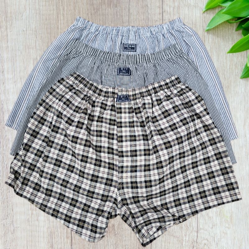 ซื้อ กางเกง BOXER ผู้ชายฟรีไซส์ คละลาย (รอบเอว 28-38)